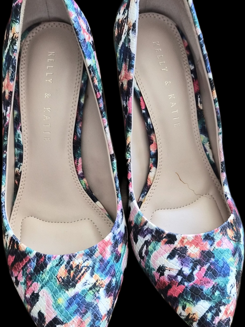 Kelly & Katie Multicolor Floral Pointed-Toe heel